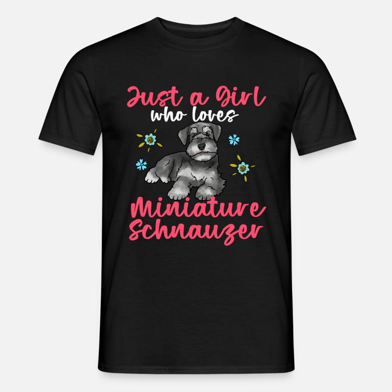 Zwergschnauzer - Männer T-Shirt - Schwarz