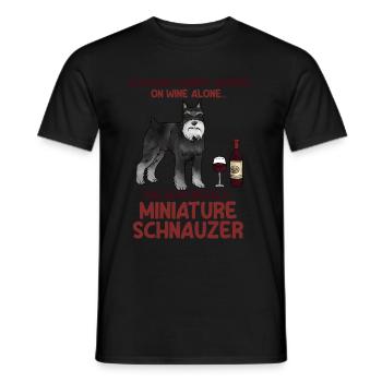 Zwergschnauzer - Männer T-Shirt - Schwarz - Vorne - AI Model Male 178 light (178cm)
