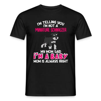 Zwergschnauzer - Männer T-Shirt - Schwarz - Vorne - AI Model Male 178 light (178cm)