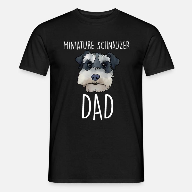 Zwergschnauzer - Männer T-Shirt - Schwarz