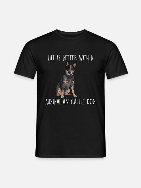 Australian Cattle Dog - Men's T-Shirt - black