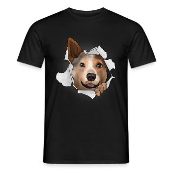 Australian Cattle Dog - Men's T-Shirt - black - Front - AI Model Male 178 light (178cm)