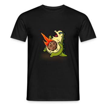 Earth Strike Big Bang Dino Design - Men's T-Shirt - black - Front - AI Model Male 178 light (178cm)