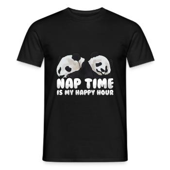 Schlafenszeit ist meine Happy Hour - Männer T-Shirt - Schwarz - Vorne - AI Model Male 178 light (178cm)