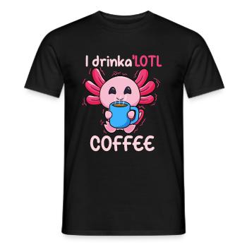 Je bois beaucoup de café - T-shirt homme - noir - Devant - AI Model Male 178 light (178cm)
