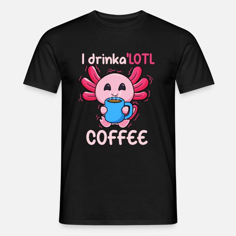 Ich trinke eine Menge Kaffee - Männer T-Shirt - Schwarz