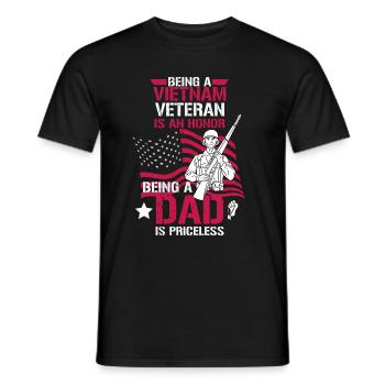 Vietnam Veteran - Men's T-Shirt - black - Front - AI Model Male 178 light (178cm)