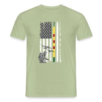 Vietnam Veteran - Men's T-Shirt - sage - Front - AI Model Male 178 light (178cm)