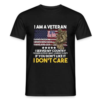 Vietnam Veteran - Men's T-Shirt - black - Front - AI Model Male 178 light (178cm)