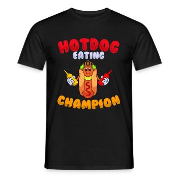 Hot-dog - T-shirt homme - noir - Devant - AI Model Male 178 light (178cm)