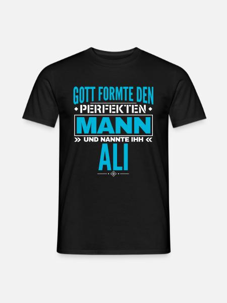 Ali Name Design - Männer T-Shirt - Schwarz