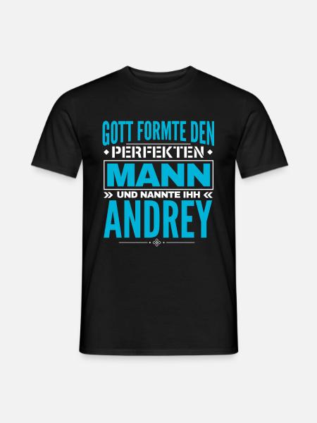 Andrey Name Design - Männer T-Shirt - Schwarz