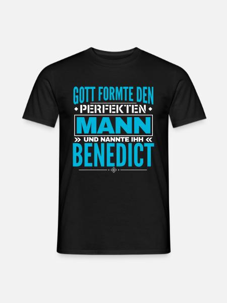 Benedict Name Design - Männer T-Shirt - Schwarz