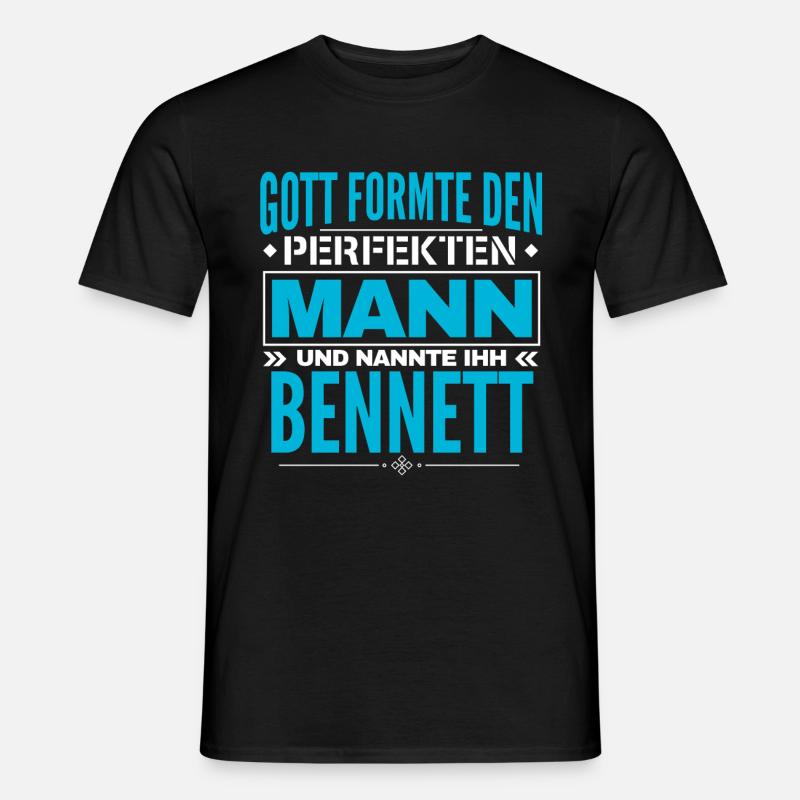 Bennett Name Design - Männer T-Shirt - Schwarz
