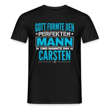 Carsten Name Design - Männer T-Shirt - Schwarz - Vorne - AI Model Male 178 light (178cm)