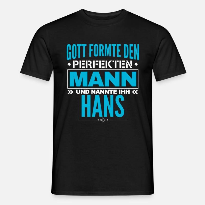 Hans Name Design - Männer T-Shirt - Schwarz