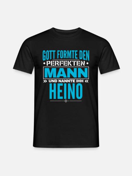 Heino Name Design - Männer T-Shirt - Schwarz