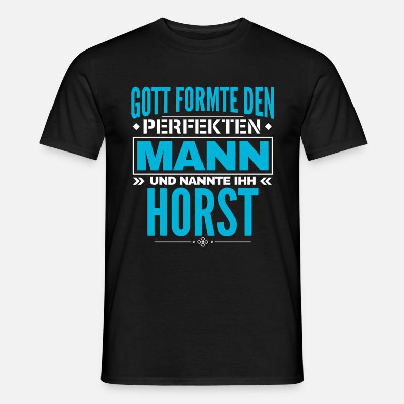 Horst Name Design - Männer T-Shirt - Schwarz