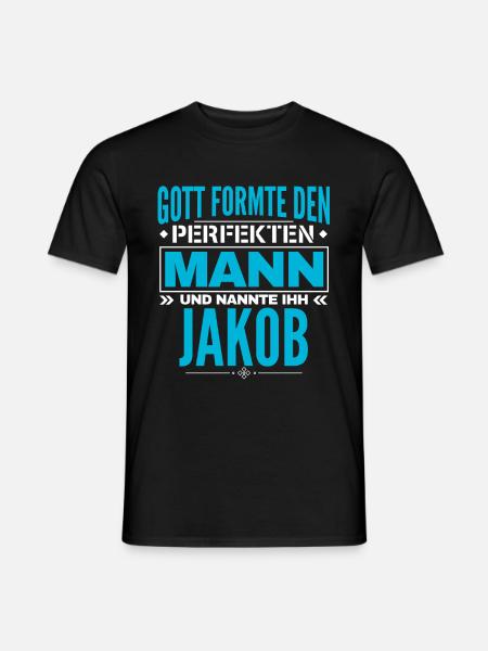 Jakob Name Design - Männer T-Shirt - Schwarz