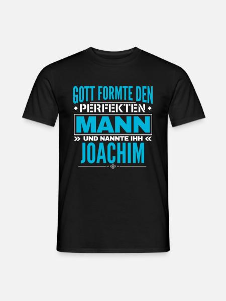 Joachim Name Design - Männer T-Shirt - Schwarz