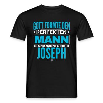 Joseph Name Design - Männer T-Shirt - Schwarz - Vorne - AI Model Male 178 light (178cm)