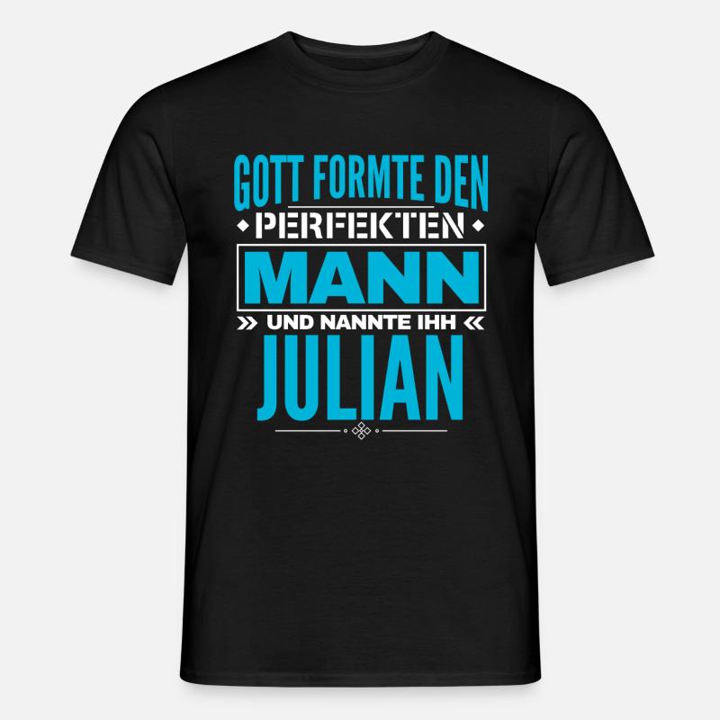 Julian Name Design - Männer T-Shirt - Schwarz