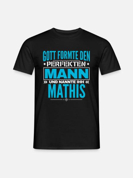 Mathis Name Design - Männer T-Shirt - Schwarz