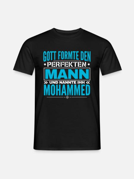 Mohammed Name Design - Männer T-Shirt - Schwarz