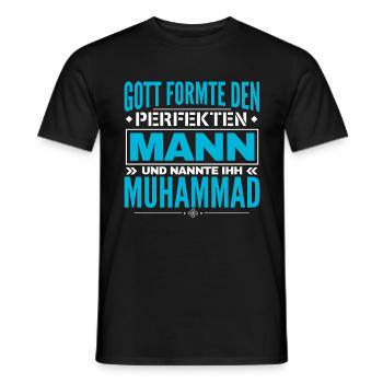 Muhammad Name Design - Männer T-Shirt - Schwarz - Vorne - AI Model Male 178 light (178cm)