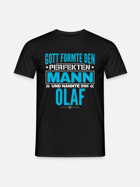 Olaf Name Design - Männer T-Shirt - Schwarz