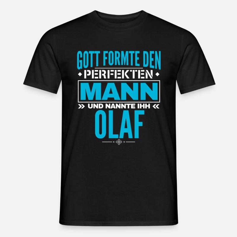 Olaf Name Design - Männer T-Shirt - Schwarz