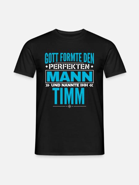 Timm Name Design - Männer T-Shirt - Schwarz