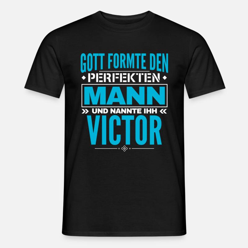 Victor Name Design - Männer T-Shirt - Schwarz