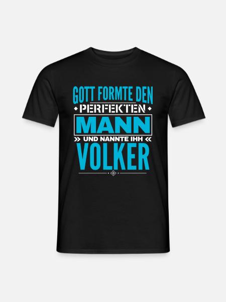 Volker Name Design - Männer T-Shirt - Schwarz