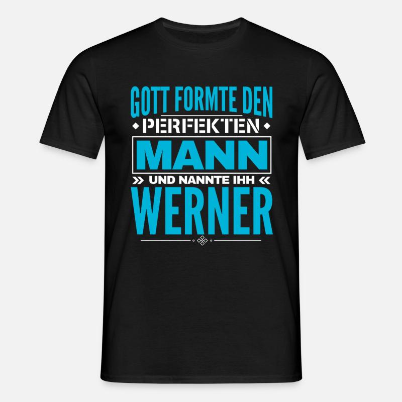 Werner Name Design - Männer T-Shirt - Schwarz