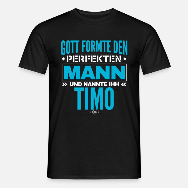 Timo Name Design - Männer T-Shirt - Schwarz