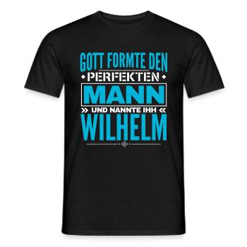 Wilhelm Name Design - Männer T-Shirt - Schwarz - Vorne - AI Model Male 178 light (178cm)