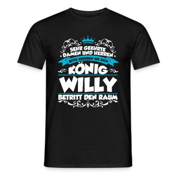 Willy Name Design - Männer T-Shirt - Schwarz - Vorne - AI Model Male 178 light (178cm)