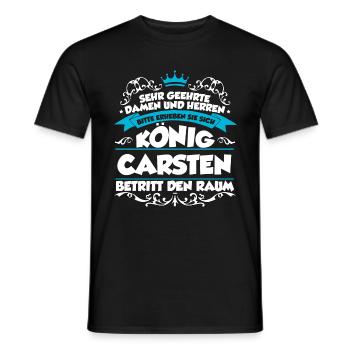 Carsten Name Design - Männer T-Shirt - Schwarz - Vorne - AI Model Male 178 light (178cm)