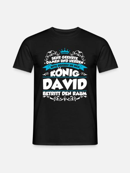 David Name Design - Männer T-Shirt - Schwarz