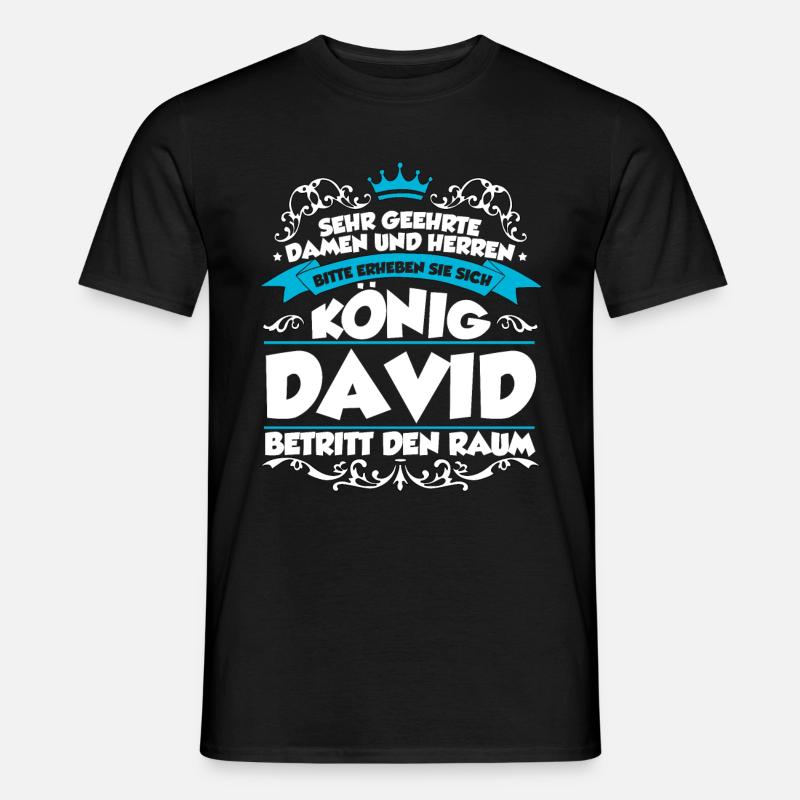 David Name Design - Männer T-Shirt - Schwarz