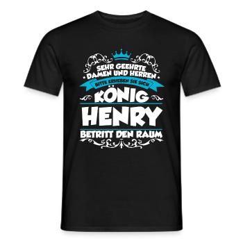 Henry Name Design - Männer T-Shirt - Schwarz - Vorne - AI Model Male 178 light (178cm)