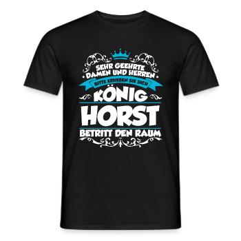 Horst Name Design - Männer T-Shirt - Schwarz - Vorne - AI Model Male 178 light (178cm)