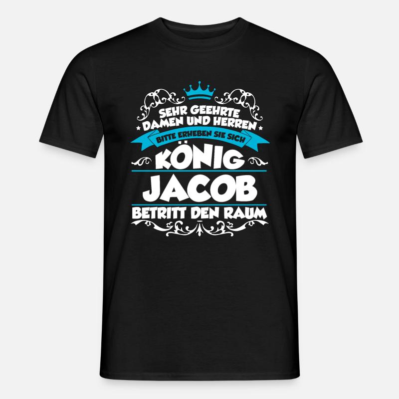 Jacob Name Design - Männer T-Shirt - Schwarz
