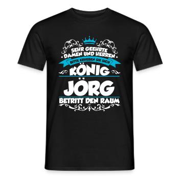 Jörg Name Design - Männer T-Shirt - Schwarz - Vorne - AI Model Male 178 light (178cm)