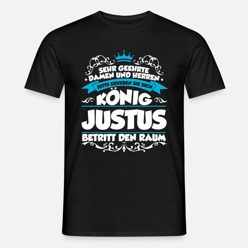 Justus Name Design - Männer T-Shirt - Schwarz