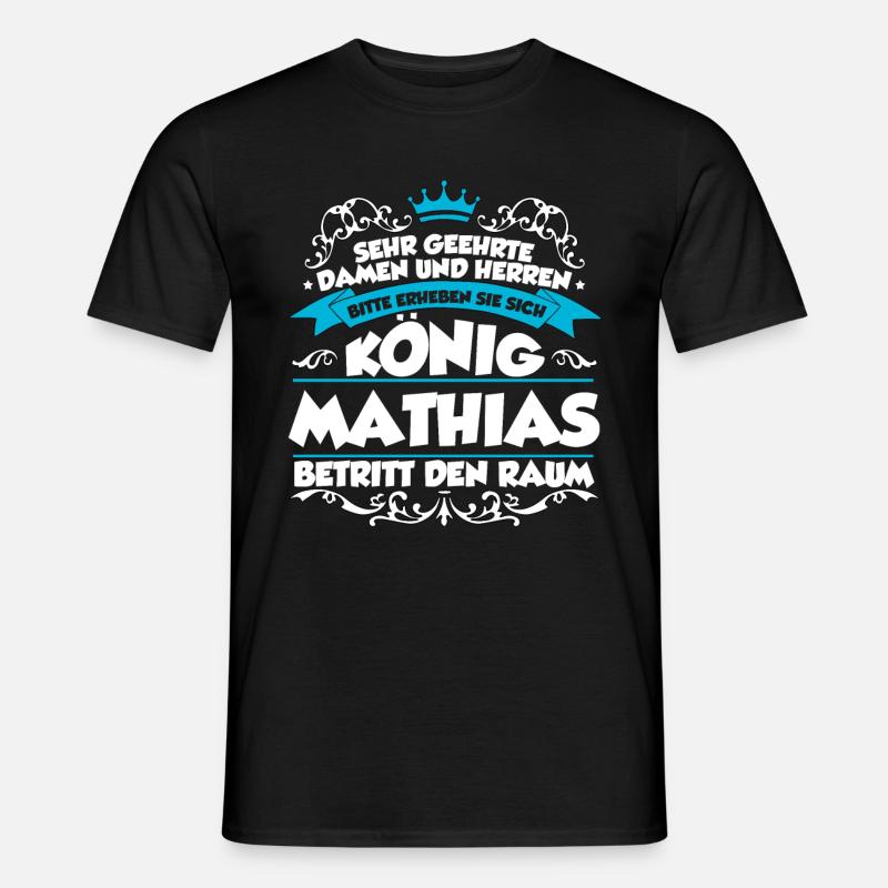 Mathias Name Design - Männer T-Shirt - Schwarz