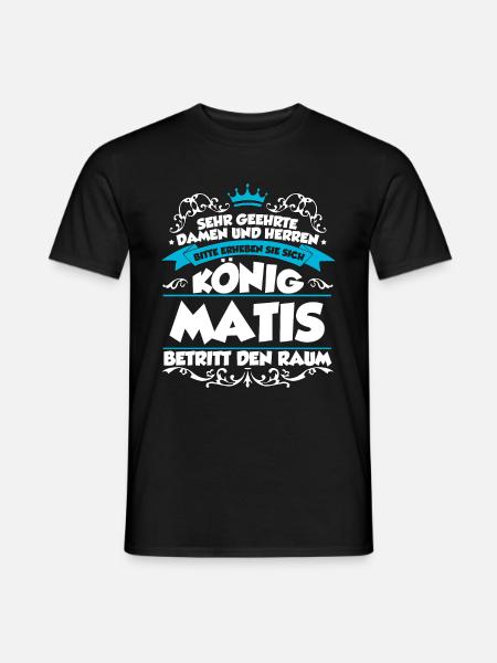 Matis Name Design - Männer T-Shirt - Schwarz