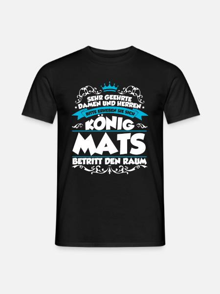 Mats Name Design - Männer T-Shirt - Schwarz