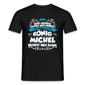 Michel Name Design - Männer T-Shirt - Schwarz - Vorne - AI Model Male 178 light (178cm)